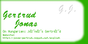 gertrud jonas business card